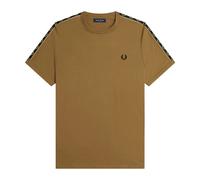 Authentic Ringer Tee with Laurel Crown Sleeves- male- Fred Perry- T-Shirts- Brown- M- Tops M