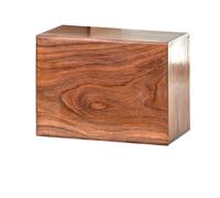 Authentic Rosewood Cremation Urns For Human Ashes - Extra Large Memorial Wooden Cremation Urn for Human Ashes - Wood Casket - 9.5″ x 7.5″ x 5.25″ Fits 260 Cubic Inches Inches