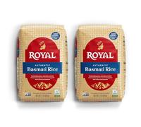 Authentic Royal - Naturally Aged Long Grain Indian White Basmati Rice - 4 Pounds (2 x 2lbs Bag)