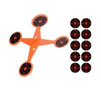 Authentic Target Spinner, Heavy Duty Training Kit, 12x18 Inch Board with Paper Sheets, Steel Spinner, Practice Gear with Rotating Design, Outdoor Game Set for Backyard Lawn Beginners Pros