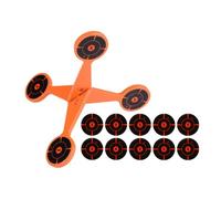 Authentic Target Spinner, Heavy Duty Training Kit, 12x18 Inch Board with Paper Sheets, Steel Spinner, Practice Gear with Rotating Design, Outdoor Game Set for Backyard Lawn Beginners Pros