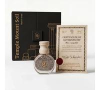 Authentic Temple Mount Sacred Soil Gift Set - Holy Land Gifts from Jerusalem, Expert Certified, Where Jesus Walked, Faith Based Souvenir, Perfect Christian Gifts for Evangelism - Black