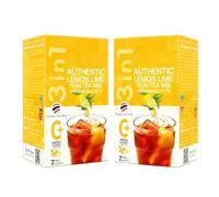Authentic Thai Tea 3-in-1 Instant Lemon Lime Thai Tea Mix (175g) | Refreshing Citrus Flavour | Quick & Easy Brew | Gluten-Free | 2 Pack