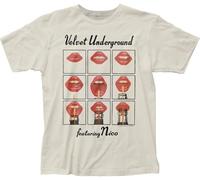 Authentic The Velvet Underground Featuring Nico Lips Album Record Cover T-Shirt White