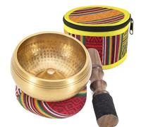 Authentic Tibetan Singing Bowl From 7 Planets, Meditation Sound Bowl Sets, Mallet & Cushion for Yoga Deep Relaxation & Holistic Healing (7 Kasha Hand-beaten Set)