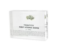 Authentic Trinitite Glass Encased in Crystal-Clear Lucite Acrylic, Handmade in The USA, Unique 1945 Artifact for Educational Purpose
