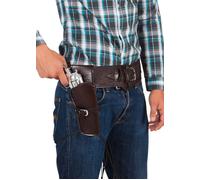 Authentic Western Brown Cowboy Holster and Belt DOES NOT INCLUDE GUN