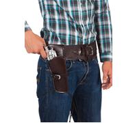 Authentic Western Brown Cowboy Holster and Belt DOES NOT INCLUDE GUN