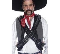 Authentic Western Leather Bandolier Bullet Belt