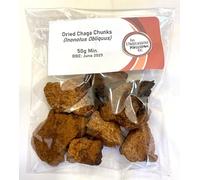 Authentic Wild Chaga Mushroom Medicinal Adaptogenic Dried Chunks (Inonotus Obliquus) 50g The Lincolnshire Mushroom Co.