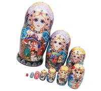 Authentic Wooden Matryoshka 10 Layers Educational Toy Folk Art Display Adults Wooden Stacking Toy