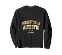 Authentically Autistic Varsity Gold Infinity Pride Sweatshirt