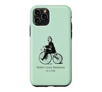 Author R L Stevenson on a Bicycle Funny Cycling Case for iPhone 11 Pro
