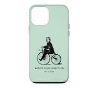 Author R L Stevenson on a Bicycle Funny Cycling Case for iPhone 12 mini