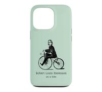 Author R L Stevenson on a Bicycle Funny Cycling Case for iPhone 13 Pro