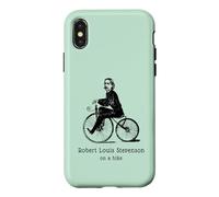 Author R L Stevenson on a Bicycle Funny Cycling Case for iPhone X/XS