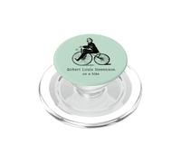 Author R L Stevenson on a Bicycle Funny Cycling PopSockets PopGrip for MagSafe