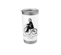 Author R L Stevenson on a Bicycle Funny Cycling Stainless Steel Insulated Tumbler