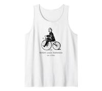 Author R L Stevenson on a Bicycle Funny Cycling Tank Top