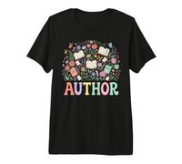 Author Writer Floral Books Nature Creative Design Premium T-Shirt