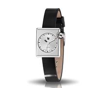 Authorized Dealer [LIP] MACH 2000 Mini Square Mach 2000 Mini Square Women's Lip Watch, New Silver/Black, SQ