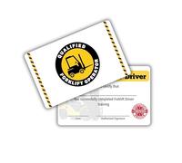 Authorized Forklift Operator Card | 5 pk 3.5x2.25” Plastic Wallet Training ID Fill In Name Completion Aerial Lift Safety Checklist Qualified