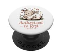 Authorized to Rest Hebrews 4:9 PopSockets Adhesive PopGrip