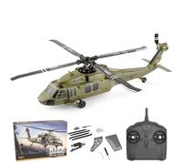 Authticar Remote Control Helicopter, UH-60 Black Hawk Military Helicopters, 2.4G 4 Channel K170 Helicopter with 6G Modes 6-axis Gyroscope, Brushless Motor, Altitude Hold, One Key Function