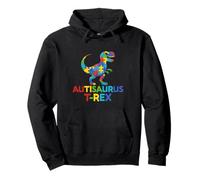 Autisaurus T-Rex Autism Awareness Dinosaur Puzzle Piece Boys Pullover Hoodie