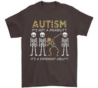 Autism A Different Ability Autistic ASD Mens T-Shirt 100% Cotton Dark Chocolate M