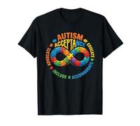 Autism Acceptance Advocate Include Educate Infinity T-Shirt