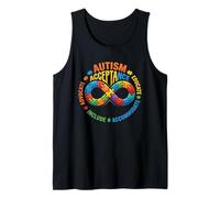 Autism Acceptance Advocate Include Educate Infinity Tank Top