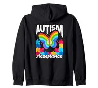 Autism Acceptance Autism Awareness Zip Hoodie