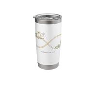 Autism Acceptance Different Not Less Floral Infinity Stainless Steel Insulated Tumbler