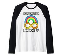 Autism Acceptance Growing Together Floral Infinity Raglan Baseball Tee