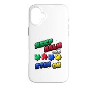 Autism Acceptance Keep Calm And Stim On Case for iPhone 16 Plus