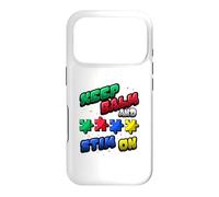 Autism Acceptance Keep Calm And Stim On Case for iPhone 17 Pro
