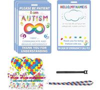 Autism Alert Safety Tag Card Awareness Autistic Emergency Contact Card