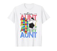 Autism Aunt Autism Awareness Coquette Bow Soccer Puzzles T-Shirt
