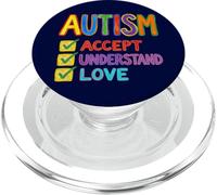 Autism awareness accept understand love PopSockets PopGrip for MagSafe