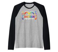 Autism Awareness Acceptance Advocate Educate Include Teacher Raglan Baseball Tee