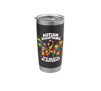 Autism Awareness Acceptance Different is Okay Butterfly Stainless Steel Insulated Tumbler