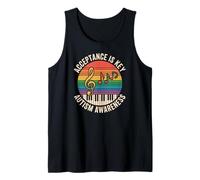 Autism Awareness Acceptance is Key Fun Piano Music Tank Top