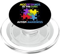 Autism Awareness Acceptance Is The Cure PopSockets PopGrip for MagSafe