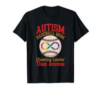 Autism Awareness Baseball Mom Cheering Mama Mother T-Shirt