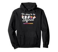 Autism Awareness Cat It’s Ok to Be Different Finny Autistic Pullover Hoodie