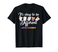 Autism Awareness Cat It’s Ok to Be Different Finny Autistic T-Shirt