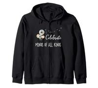 Autism Awareness Celebrate Minds Of All Kinds Wildflower Zip Hoodie