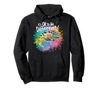 Autism Awareness Chameleon Animal Its Ok To Be Different Pullover Hoodie