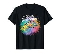 Autism Awareness Chameleon Animal Its Ok to Be Different T-Shirt
